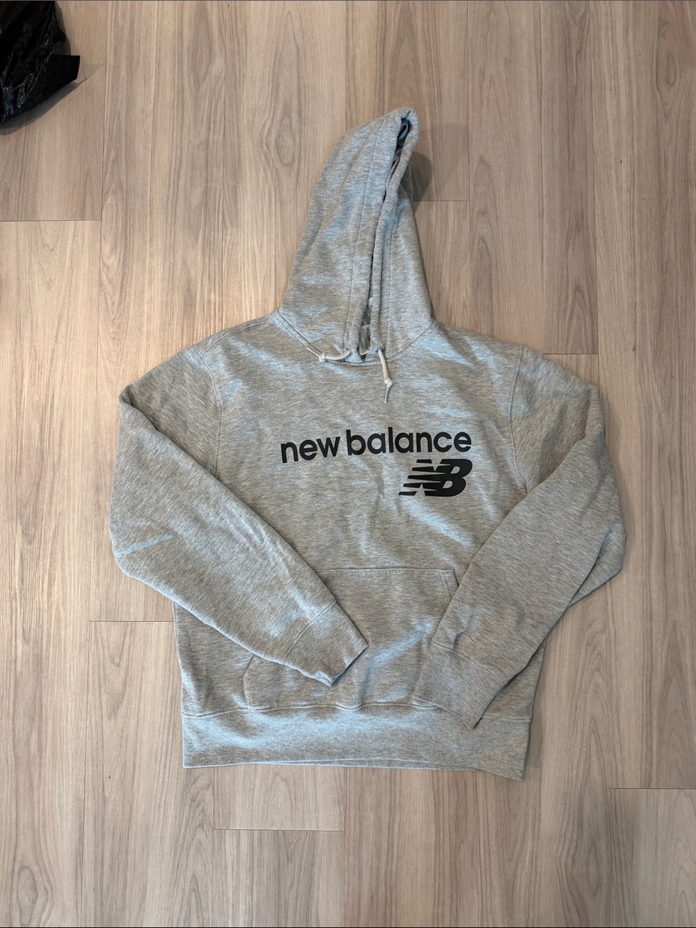 New Balance Gray Crewneck Hoodie with Black Logo